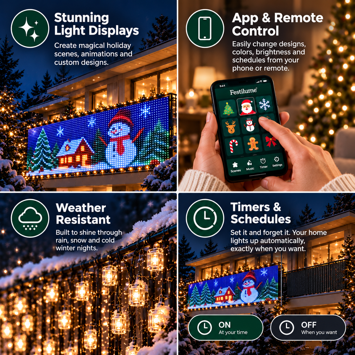 Noleux - Smart Animated LED Curtain Lights